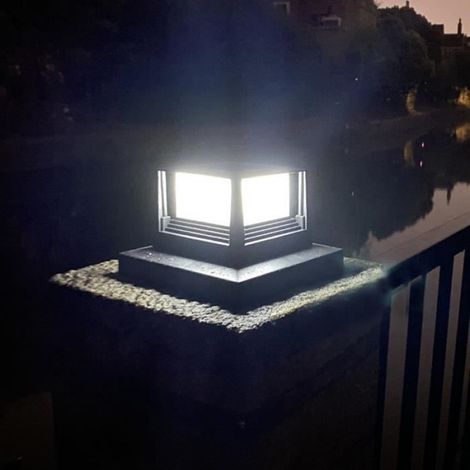 Lampadaire Solaire - - Lumière de Chapeau de Poteau - ABS - Énergie Solaire - Étanchéité IP44 (1/3)
