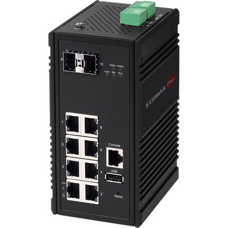 Edimax IGS-5208 switch di rete Gestito Gigabit Ethernet (10/100/1000) Nero (1/5)