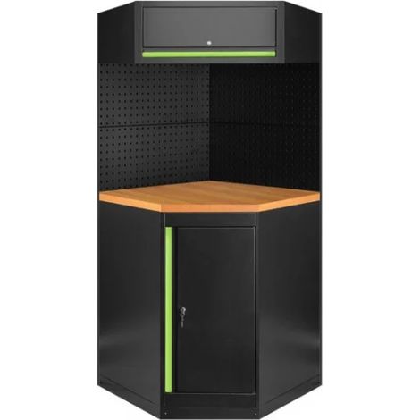 JBM SERIE528 Modulo angolare arredo officina 6 moduli - Verde