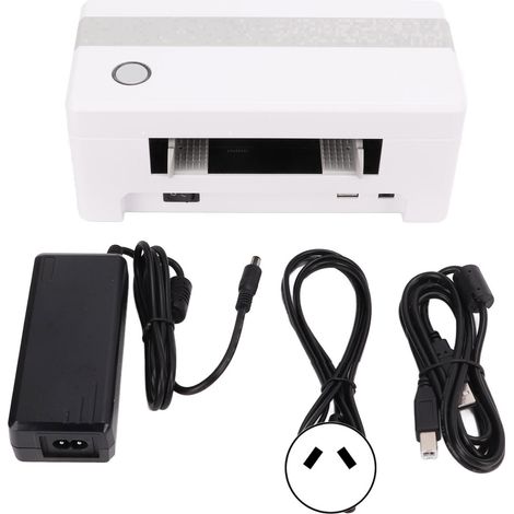 Imprimante d'étiquettes portable, sans fil USB, pour bureau, compatible AC100-240V, prise AU, pour étiquettes express et feuilles de face (1/5)