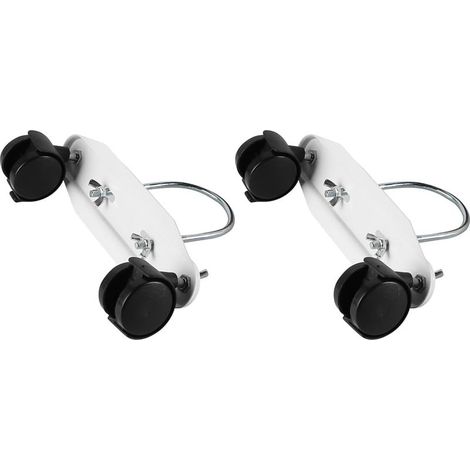 Lot de 2 roulettes pivotantes à 360° pour radiateur à bain d'huile, roulettes robustes pour radiateur électrique, roulettes à crochet en U (1/5)