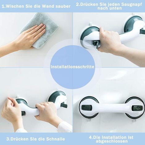 Haltegriff mit Saugnapf – Bohrloser Haltegriff für die Badewanne mit Saugnapf für Kinder und ältere Menschen, geeignet für das Badezimmer (1/4)