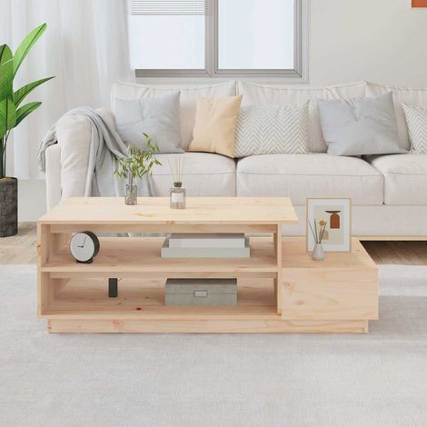 vidaXL Table basse 120x50x40,5 cm Bois massif de pin (1/5)