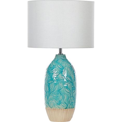 Table Lamp ATABA Ceramic Turquoise (1/5)