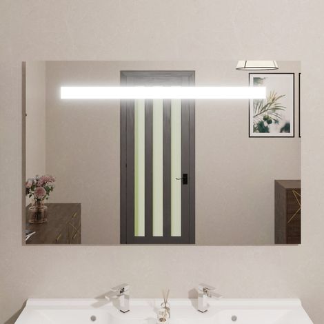 Miroir lumineux ELEGANCE 120x80 cm – Éclairage LED 1000 lumens – Classe IP44 – Film de sécurité anti-explosion – Creazur (1/5)