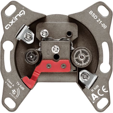 Axing BSD02100 toma de corriente Coaxial Gris