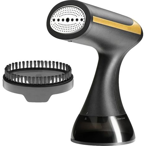 Fer à repasser portable, puissance de 1500W, design compact et portable, noir, UE (1/2)