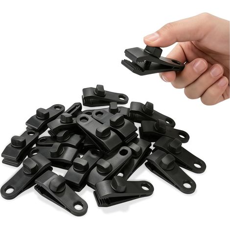 20 Pièces Pince Fixation Bâche Épaisse Plastique Nylon Solide Durable (1/5)