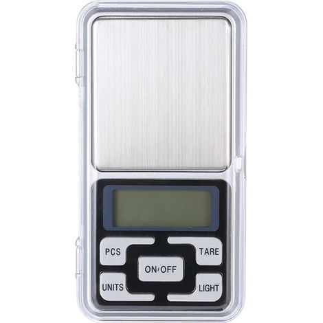 Balanza de bolsillo de precisión de 0,01 g a 200 g con pantalla LCD retroiluminada para pesar joyas y polvos. Portátil con apagado automático. (1/5)