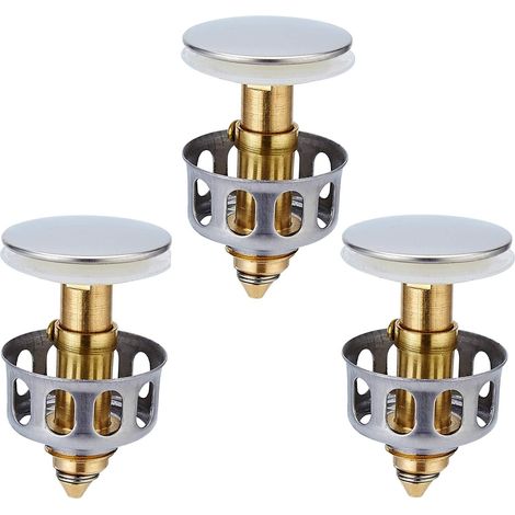 Filtre de Vidange - Bouchon à Clapet Universel pour Lavabo - Diamètre 35 mm - Anti-Obstruction - 1 Pièce (1/5)