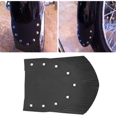 Garde-boue avant moto avec franges, accessoire de personnalisation moto, pare-boue noir, pièce de rechange universelle (1/5)