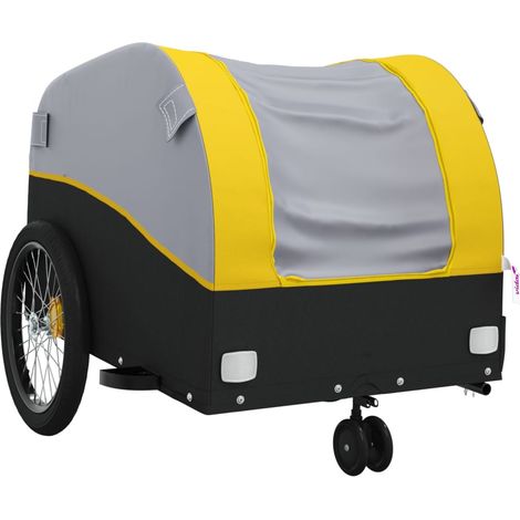Remorque chariot transport de vélo 30 kg fer jaune (1/5)