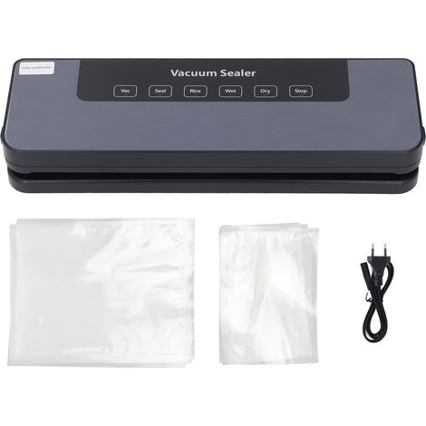 Machine à sceller sous vide, puissance d'aspiration 80kpa, stockage des aliments, économiseur automatique avec 10 sacs, Mode sec et humide (1/5)