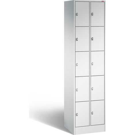 Armoire à 10 casiers verrouillables STIER 1950x460x480mm (1/5)
