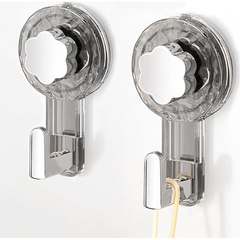 ganchos para toallas de baño, ganchos con ventosa reutilizables súper resistentes para baño, cocina, camping y coche, gancho con ventosa para toallas de baño (11,2  6,2  4,3 cm  2)