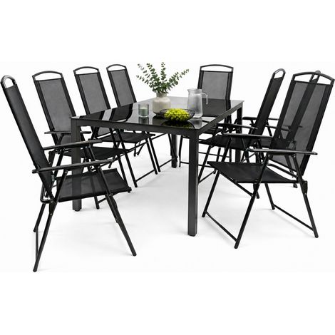 9pcs Juego de muebles de jardín de grupo de asientos 189S 105x189x90 - VCM (1/4)