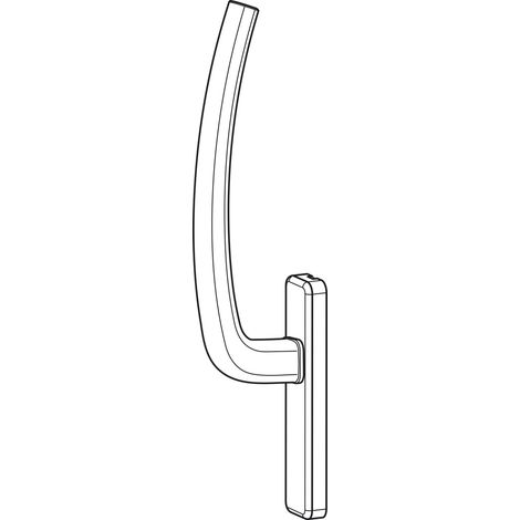 HAUTAU ATRIUM HS Griff innen ohne Vierkantstift, Aluminium weiß RAL 9016 (1/2)