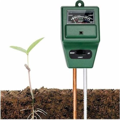 Testeur pH Terre 3 en 1 : Kit Testeur de pH du Sol, d'Humidité et de Mesure pour Plantes, Fleurs, Jardin, Ferme et Pelouse (1/5)