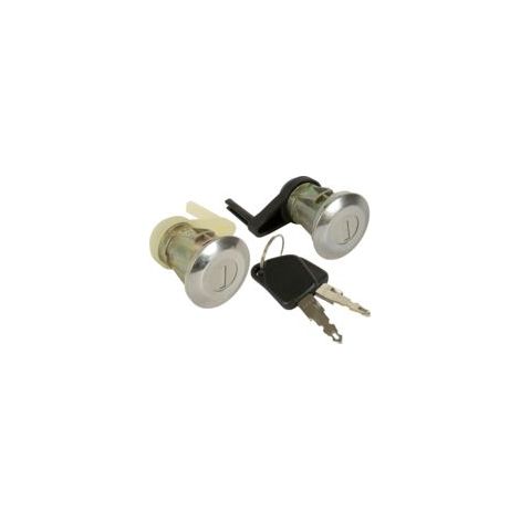 Paire de serrures avant avec 2 clés assorties pour contacteur de porte Peugeot 206 (1/2)