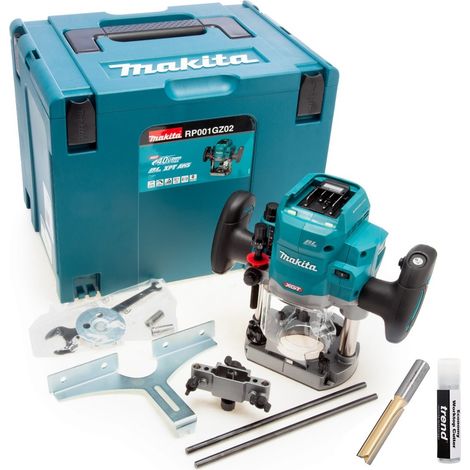 Makita RP001GZ02 40V XGT Brushless 1/2'' Plunge Router 12mm Bare + Trend Cutter (1/5)