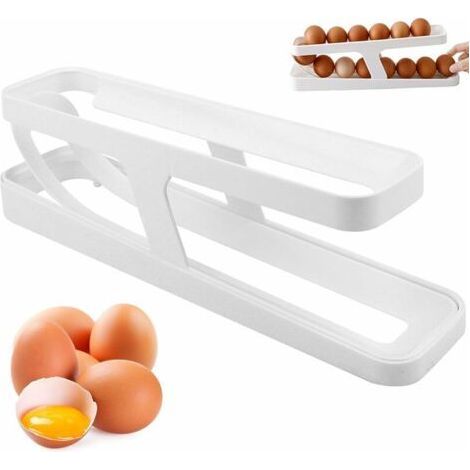 Distributeur D'œufs Pour Réfrigérateur Rouler Automatiquement La Boîte À Œufs,Rangement Oeuf Frigo,Organisateur De Cuisine Pour Garde-manger, Réfrigérateur De Comptoir (1/5)