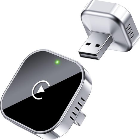 Adaptateur Sans Fil - Double Bande 2,4 GHz Et 5 GHz - Pour Autoradio Avec Fonction Projection Intégrée - USB-A Et USB-C Inclus - 1 Pièce (1/5)