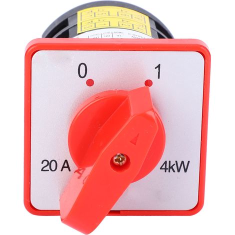 Générateur à cames 380 V 20 A 4 kW, sélecteur de marche/arrêt à 6 bornes et 3 positions