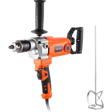 VEVOR Trapano Miscelatore Elettrico 15,89 mm 1200 W con Agitatore per Miscelazione 750 giri/min 3,2 A Trapano Miscelatore con Impugnatura a D per Foratura e Miscelazione per Cemento (1/5)