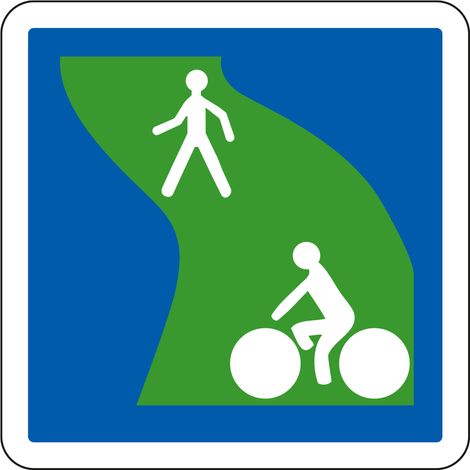 Panneau Indication C115 – Voies vertes – Carré Classe 1 350 mm – Gamme ECOLIGN (1/5)