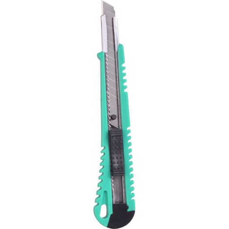 Cuter 9mm Preciso Verde Retractil Guia Acero Inoxid Seguro Ergonomico (1/3)