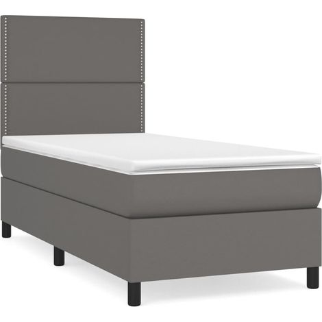 Maison Exclusive - Boxspringbett mit Matratze Grau 100x200 cm Kun