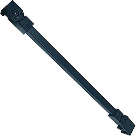 Barre de support murale en acier inoxydable noir mat pour verre de 6 mm, 8 mm à 10 mm d'épaisseur pour panneau de douche fixe sans cadre (40 cm) (noir) (1/4)