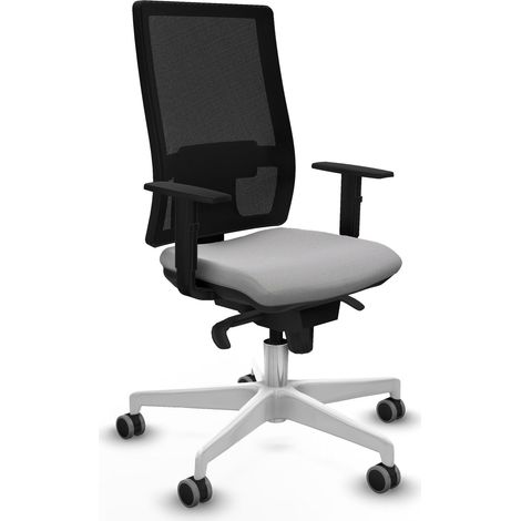Piqueras y Crespo Silla de oficina gris claro ajustable