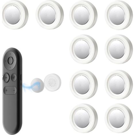 Set di 8 supporti magnetici bianco telecomando Porta adesivo foratura di Archiviazione telecomando del televisore per casa, ufficio, hotel (1/5)
