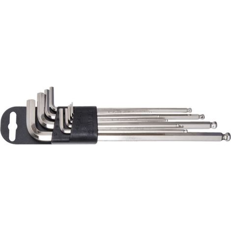 Llaves allen unior 220/3SL punta bola larga 9 unidades
