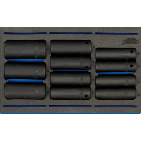 Draper Expert 1/2" Square Drive Impact Socket Set (11 Pieces) in 1/4" Drawer EVA Insert Tray (1/5)