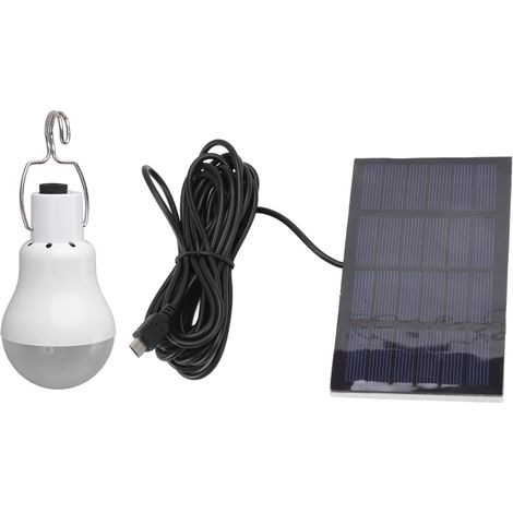 Ampoule LED solaire portable rechargeable pour randonnée en plein air, pêche, tente de camping (1/5)