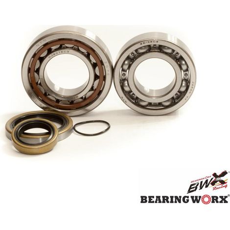 BEARING WORX Kurbelwellenlager mit Dichtungen für KTM SX/EXC 250/300 04-19, FREERIDE 250R '14-17, HUSQVARNA TE/TC 250/300 '14-14, HUSABERG TE250/300 11-14 (NTN) (Hergestellt in Japan) (24-1098) = CBK3