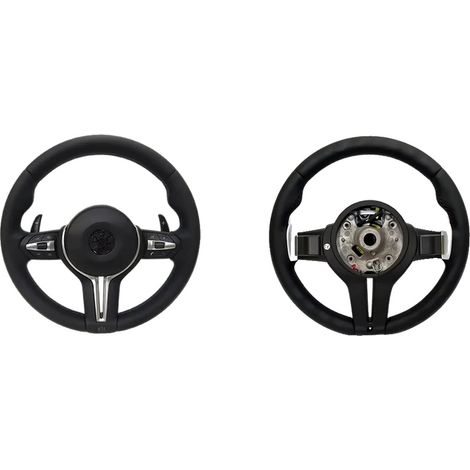 Volante, in pelle/carbonio, design personalizzabile, compatibile con BMW F30 F20 F22 F23 F33 F34 X1 F48 F15 X3 F25 M3 F80 E90 E70 E84, M5 con ABS (1/2)
