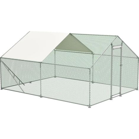 Estructura metálica para aviario, estructura de escalada integrada, diseño resistente a la intemperie, 3x4x2m (1/2)
