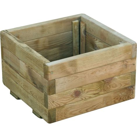 Fioriera vaso in legno impregnato autoclavato LASA - 40x40xH26 cm