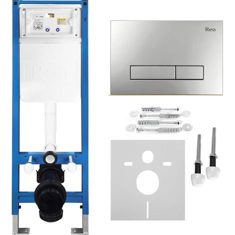 Vorwandelement für WC SLIM 024N mit drückerplatte HD satin (1/5)