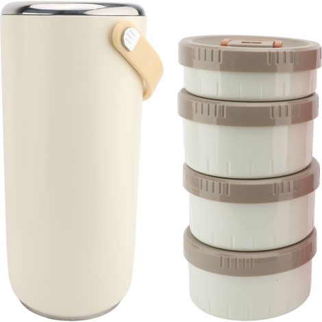 Pot alimentaire isolé sous vide, 3,4 l, en acier inoxydable, à large bouche, Portable, scellé, récipient chaud étanche pour le travail blanc (1/5)