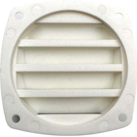 Grille de ventilation carrée en nylon noir et blanc de 8,5 x 8,5 cm, quincaillerie marine, nylon noir, résistant aux UV, convient à la ventilation de cabine. (1/3)