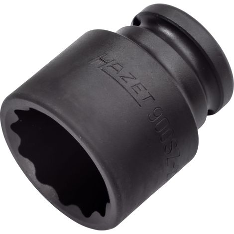 Hazet 900Sz-27 Inserto Chiave a Bussola per Avvitatori ad Impulso Doppio Esagono, Nero, Attacco Quadro, Cavo, 12.5 mm 1/2 di Pollice (1/3)