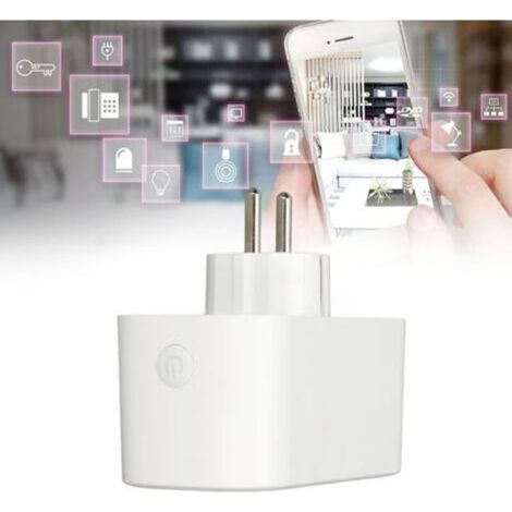 Prise intelligente Wifi Prise double prise Wifi Shunt double contrôle commande vocale interrupteur de temporisation Prise intelligente 2 en 1 AC 220‑--Trimec