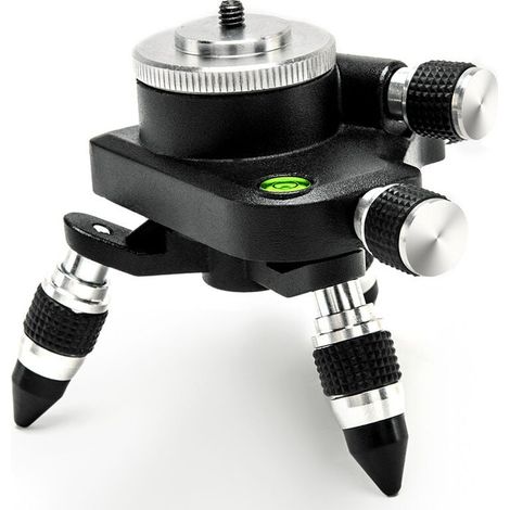 FOREHILL Adaptateur de Niveau Laser, Trépied Support en Alliage D'aluminium, Filetage 1/4&quot et 5/8'' pour la Plupart des Niveaux Lasers, Base Rotative Fine à 360 degrés (1/5)