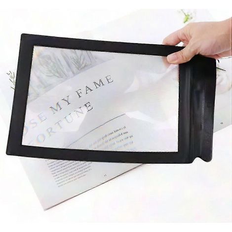 Loupe de lecture 3x pour livres et journaux - Grande lentille de 305 x 195 mm pour les loisirs et l'observation (1/5)