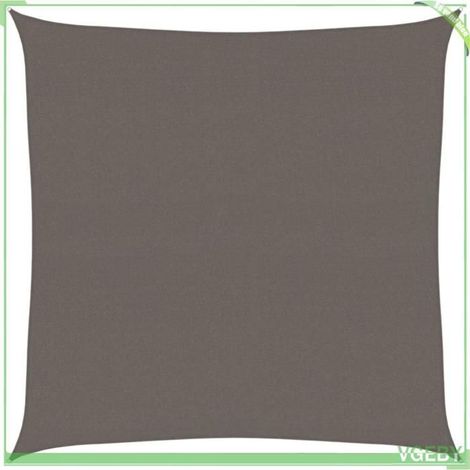 Voile d'ombrage - FAFEICY - 311060 - 160 g/m² - 7 x 7 m - Anthracite (≈90% UV) (1/5)
