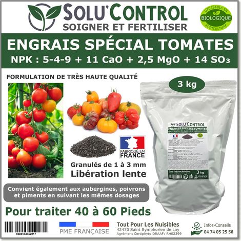 Engrais Spécial Tomates, Aubergines, Poivrons, Piments, SoluControl - Sachet de 3kg (1/5)